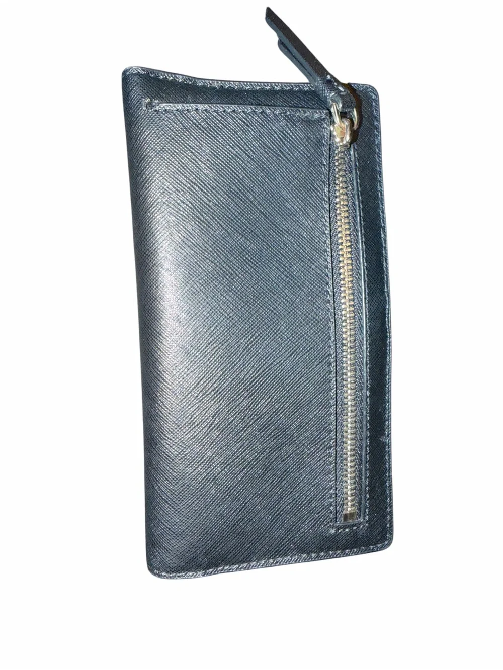 Michael Kors black Saffiano Zip Around Wallet